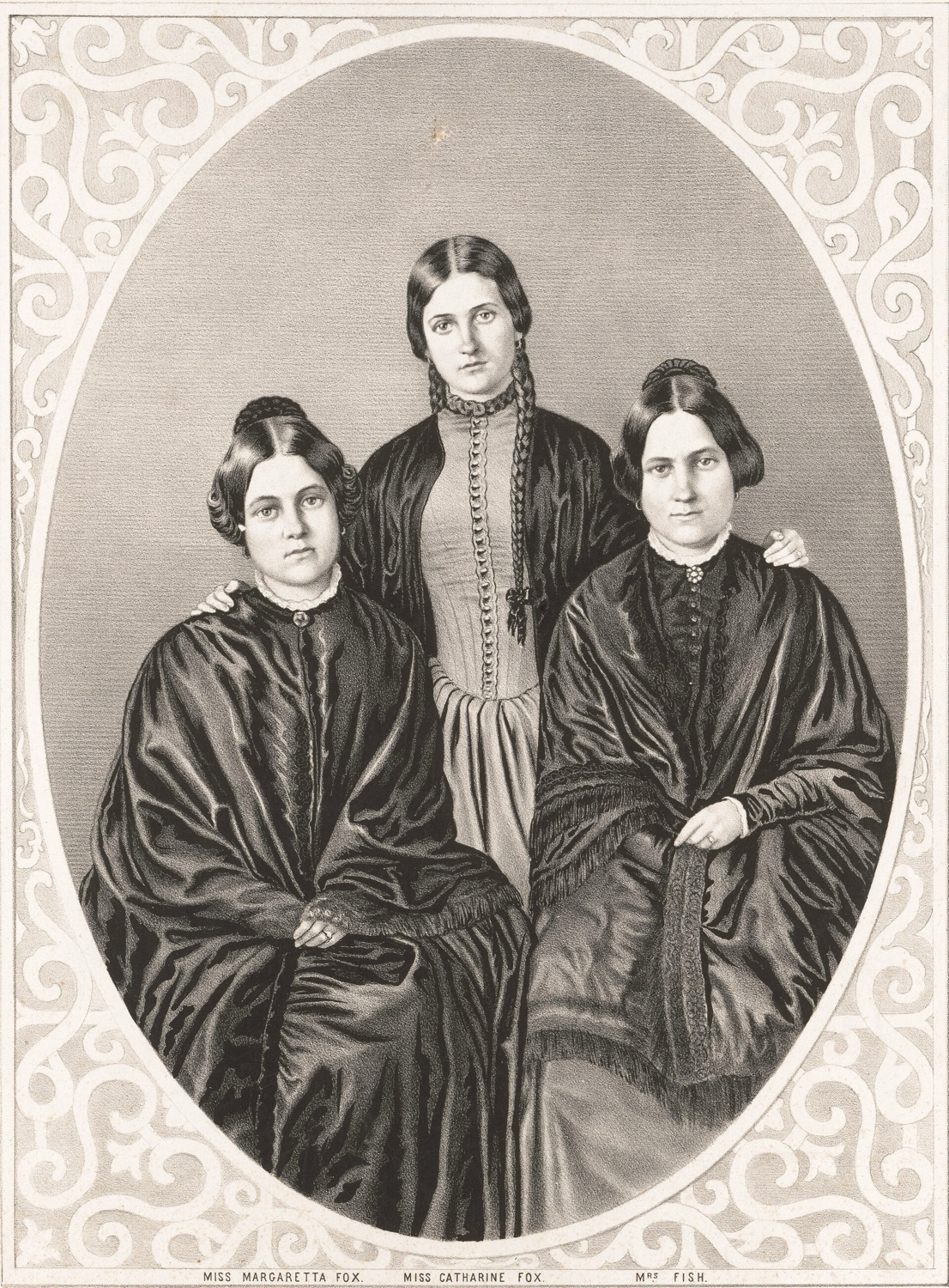 Margaretta Fox, Catharine Fox, and their sister Leah (Mrs. Fish), 1852